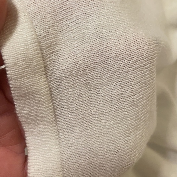 WORTHINGTON women’s WHITE soft KNIT TOP Cap sleeves scoop neck, lace back M - Picture 7 of 12